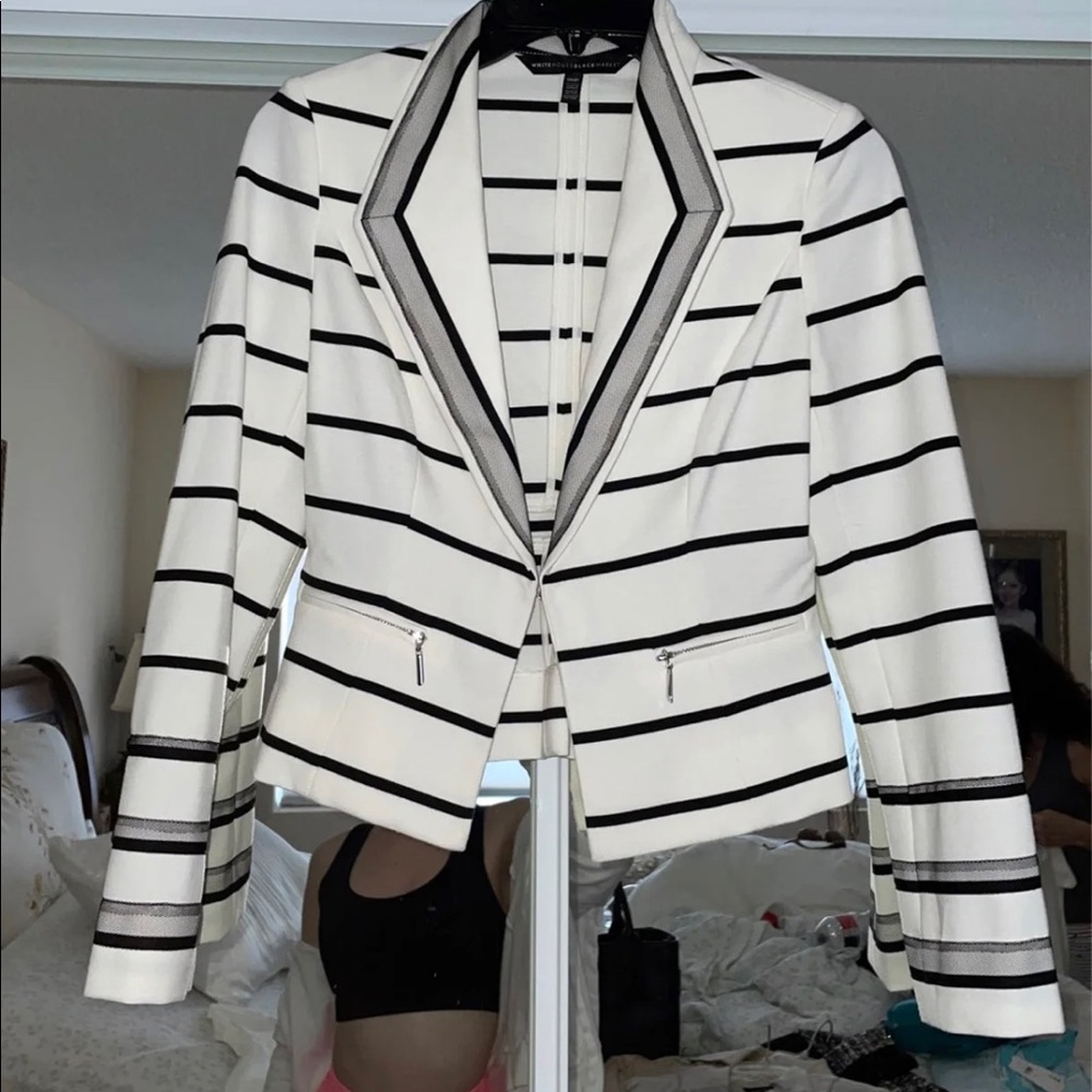 White House Black Market Striped Blazer